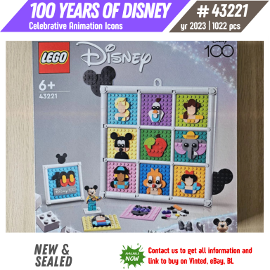 LEGO 43221 – Disney 100: Animation Icons (2023) 100 Years of Disney Animation Icons | LEGO Set 43221