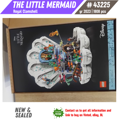 LEGO 43225 – The Little Mermaid: Royal Clamshell (2023) LEGO 43225 – The Little Mermaid: Royal Clamshell (2023)