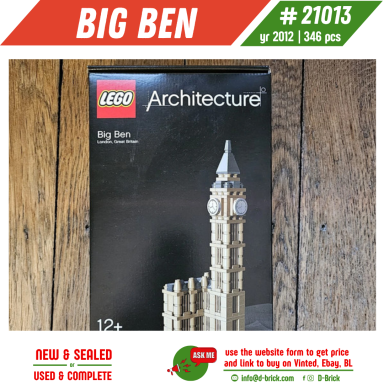LEGO® Architecture Big Ben 21013 – London Landmark LEGO® Architecture Big Ben 21013 – London Landmark